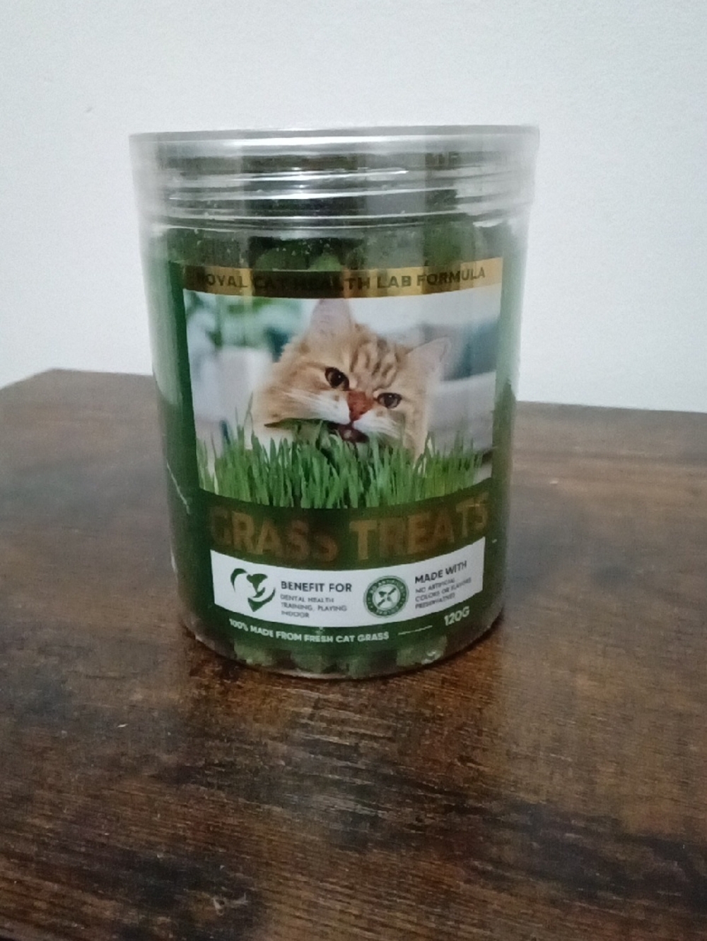 120G Cat Grass Treats,Cat 😺 Grass for Indoor,  Supports Dental Heath & Trainin